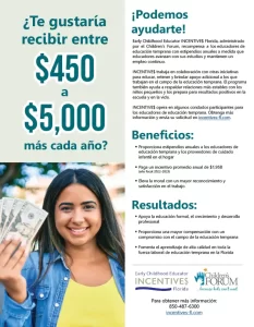 Incentives More Money Flyer - Spanish Version